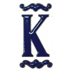 Litera K model albastru